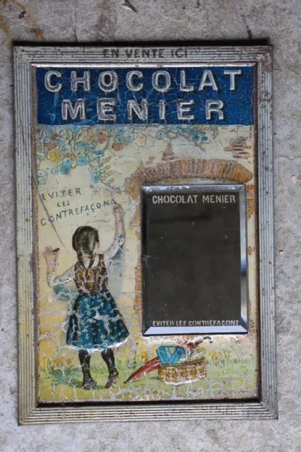 Ancienne Plaque En T Le Maill E Chocolat Menier Avec Miroir Sign E