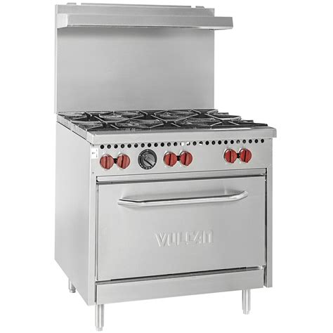 Vulcan Sx36 6bn Sx Series Natural Gas 6 Burner 36 Range With Standard Oven 198000 Btu