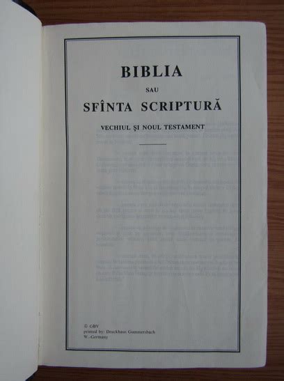 Biblia sau Sfanta Scriptura Vechiul si Noul Testament Cumpără