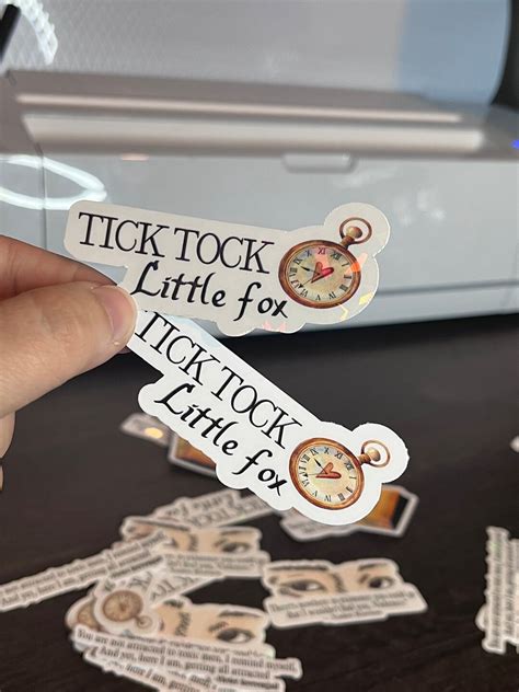 Tick Tock Little Fox Quote Sticker Ouabh Jacks Evangeline Once Upon A Broken Heart Sticker Etsy