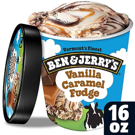 Ben And Jerrys Vanilla Caramel Fudge Ice Cream Pint 16 Oz Shoprite