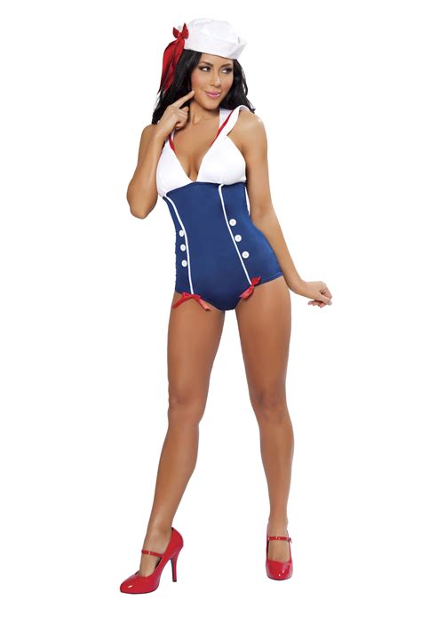 Adult Pinup Sailor Woman Romper Costume 49 99 The Costume Land