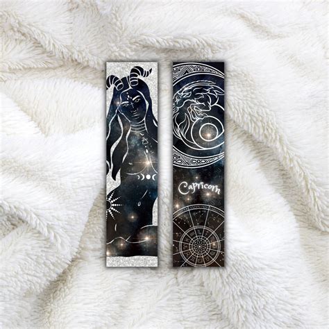 Capricorn Zodiac Bookmark Zodiac Bookmarks Celestial Bookmarks