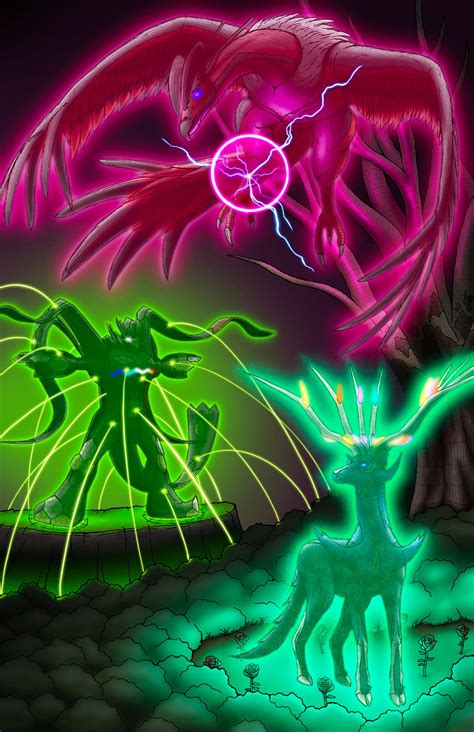The Aura Trio Xerneas Yveltal And Zygarde By Christiancahalan On