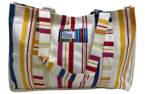 Extra Large Beach Bag Pastel Rainbow Stripes The Stripes Company