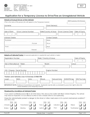 Unregistered Vehicle Permit Nt Fill And Sign Printable Template Online