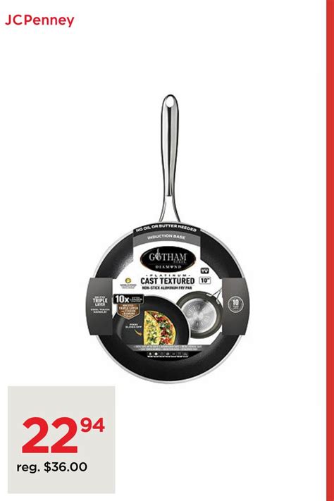 An Advertisement For Jc Penney S Cast Iron Skillet With 20 Off