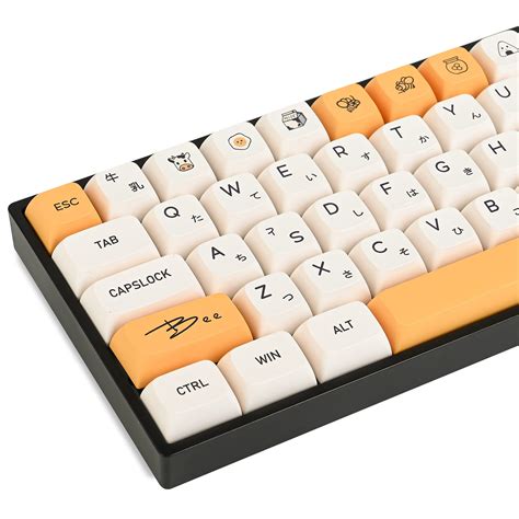 Buy Guffercty Kred GTSP XDA Honey Milk Keycaps PBT Japanese Bee Keycap