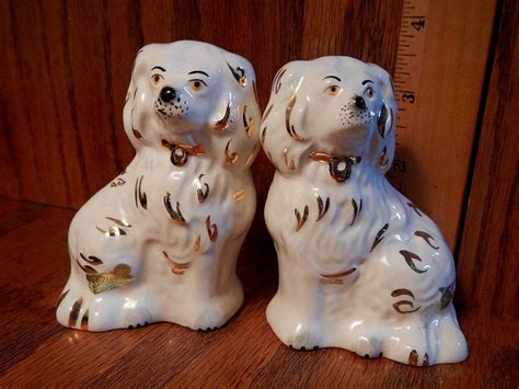 Vintage Beswick Spaniel Staffordshire Dog Figurines Pair Collectibles