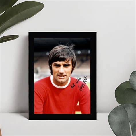 George Best Ingelijste Handtekening X Cm In Klassiek Zwart Frame