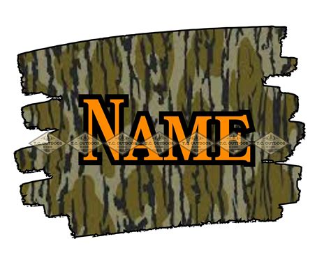 Bottomland Camo Camouflage Digital Design Png Name Cup Shirt Bag Hunter