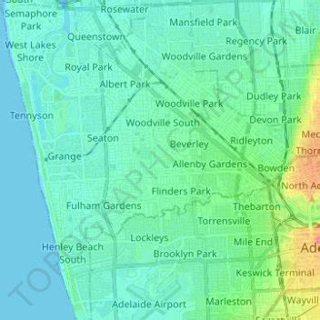 City of Charles Sturt topographic map, elevation, terrain