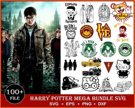 100 Harry Potter Bundle Svg Png Dxf Eps Hachisvg