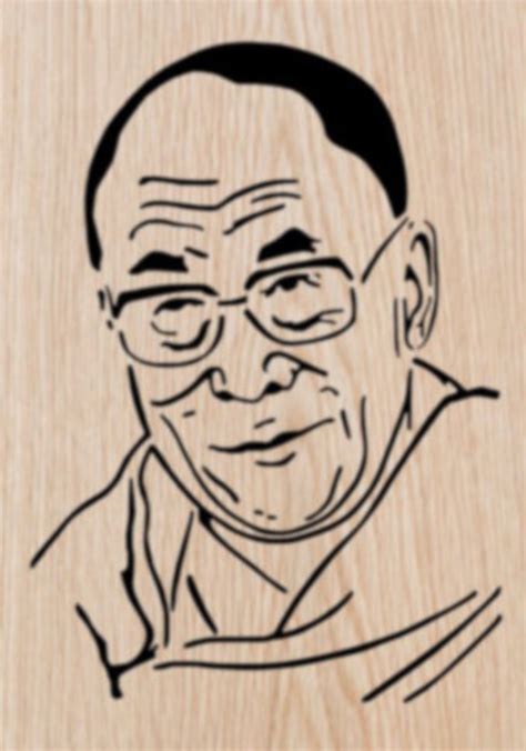 Dalai Lama Scroll Saw Pattern Stencil Template Etsy