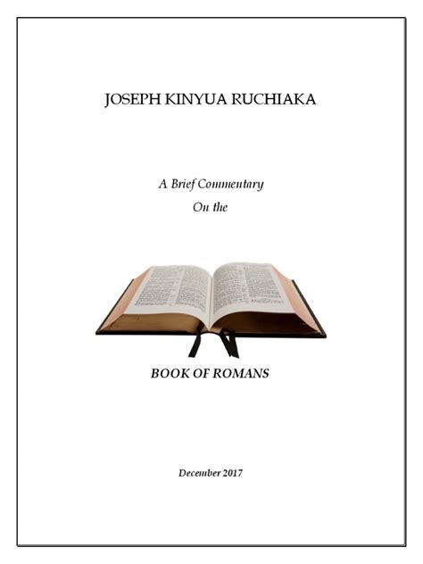 Book of Romans Commentary | PDF | Epistle To The Romans | Justification ...