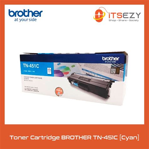 ผงหมึกพิมพ์แบบตลับ Toner Cartridge ยี่ห้อ Brother รุ่น Tn 451c สีฟ้า Cyan Shopee Thailand