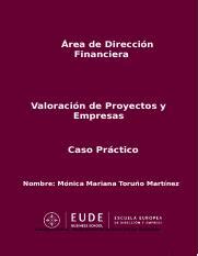 Plantilla Caso Pr Ctico Valoraci N De Proyectos Y Empresas Docx