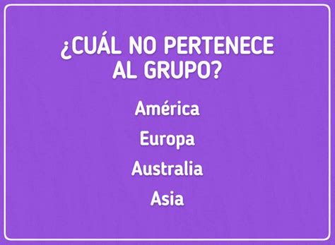 Test Encuentra El Elemento Que No Pertenece Al Grupo Y Demuestra Que