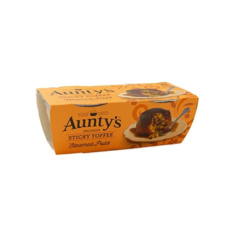 Auntys Steamed Puddings Sticky Toffee 2 X 95g