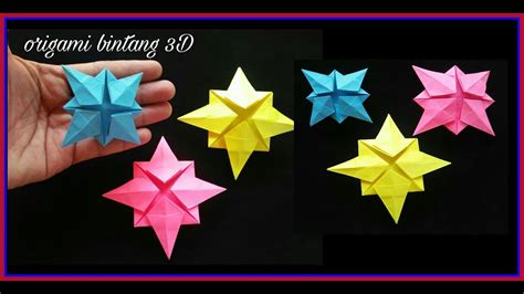 Cara Membuat Bintang D Dari Kertas Origami Star D Youtube