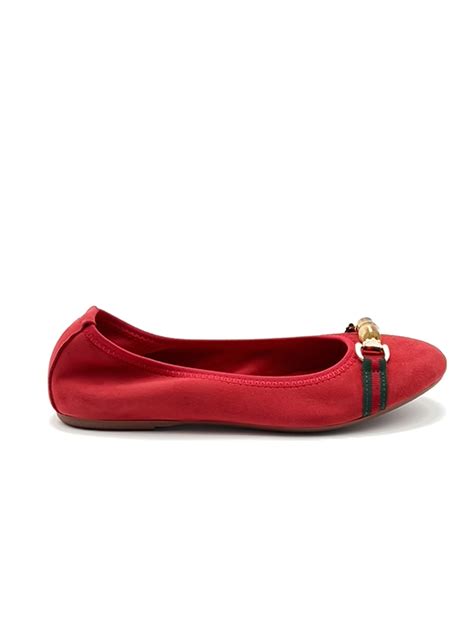 Minnie Ballerina In Camoscio Rosso Giorgia Spagnoletto Shoes