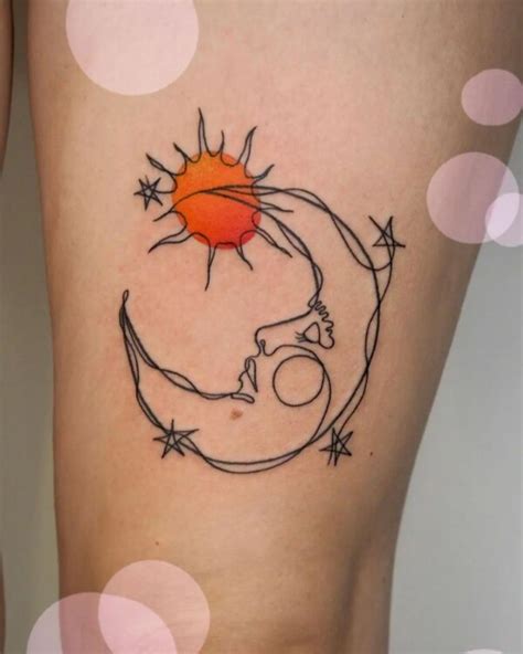 50 Crescent Moon Tattoos Color Sun And Crescent Moon Tattoos Idea
