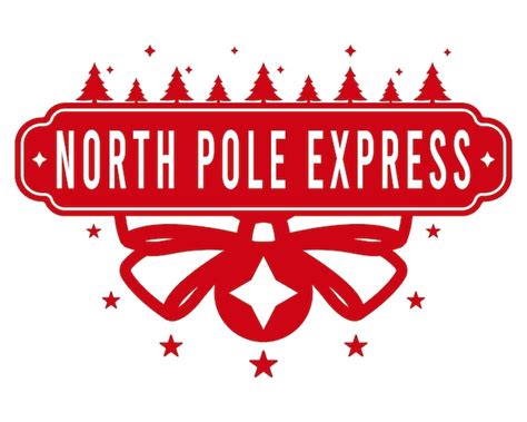 Premium Vector North Pole Express Christmas Stamp Design For Handmade