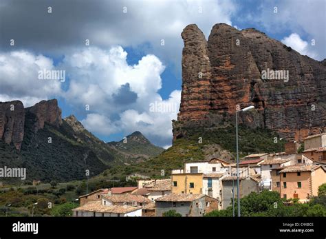 Aguero, province of Huesca, Aragon, Spain Stock Photo, Royalty Free ...