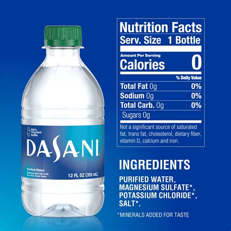 Dasani Purified Enhanced Mineral Water 12 Fl Oz 8 Count Bottles