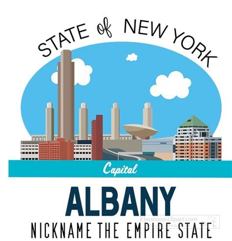 New York State Clipart New York State Capital Albany Nickname Empire