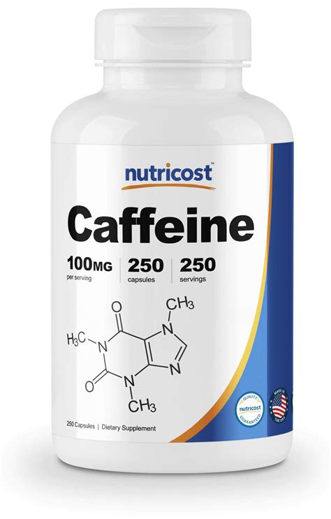 Nutricost Caffeine Pills 100mg Per Serving 250 Capsules Gluten Free Ebay