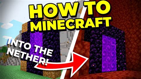 How To Minecraft Into The NETHER For The First Time Survival 1 16