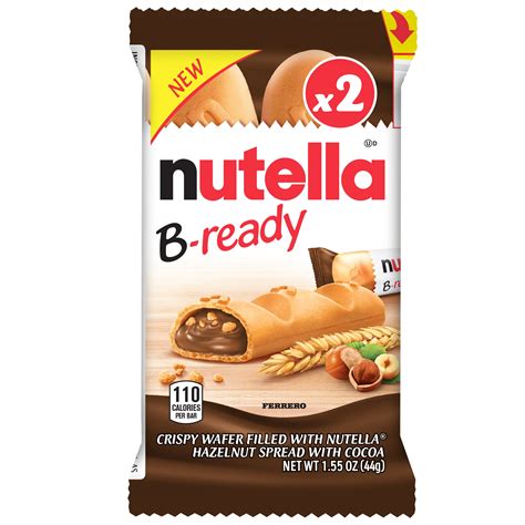 Nutella B Ready Crispy Wafer Bread Stick Cookie Filled With Nutella