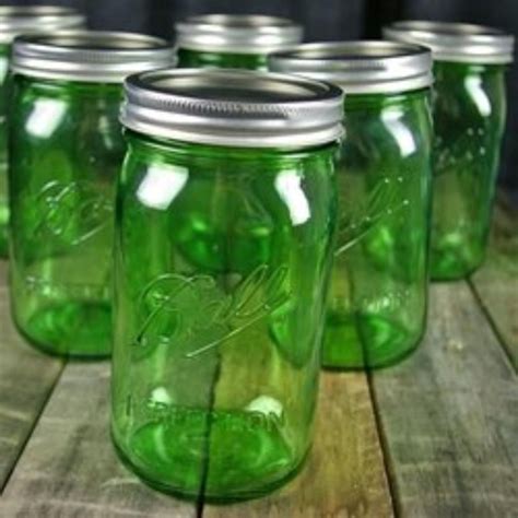 Mason Jar Quart Green Limited Edition Ball Heritage Collection 6 Pack Mason Jars Green