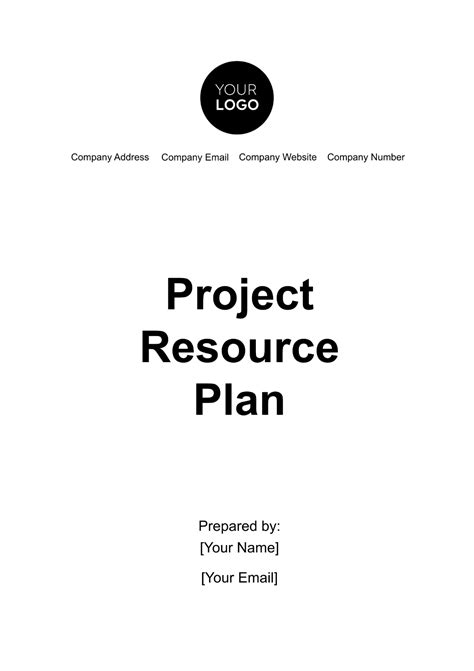 Free Project Resource Plan Template - Edit Online & Download | Template.net