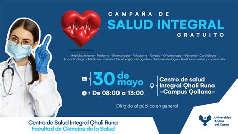 Gratuito Campaña de salud integral Universidad Andina del Cusco UAC