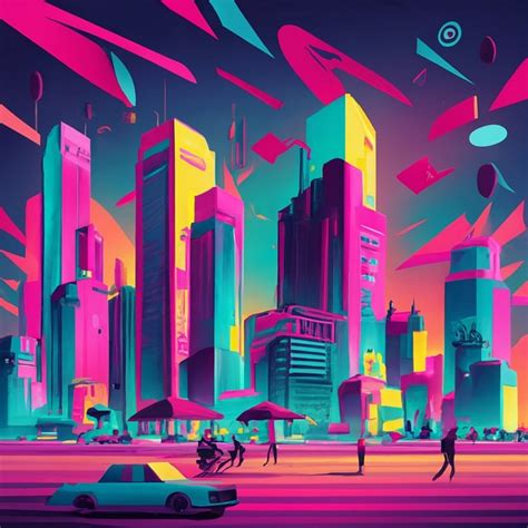 retro neon city royalty  stock illustration image pixabay