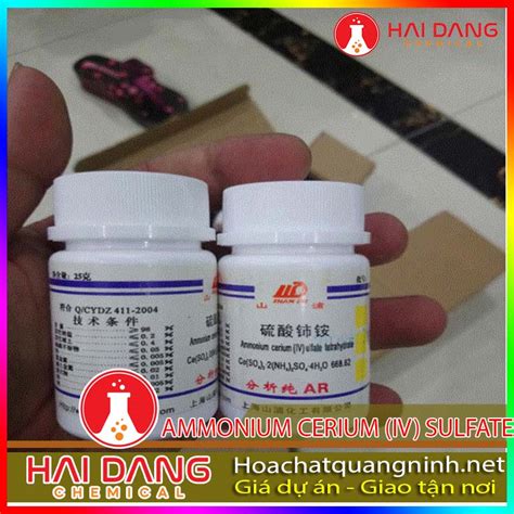 BÁN AMMONIUM CERIUM IV SULFATE TETRAHYDRATE CÔNG TY HÓA CHẤT QUẢNG