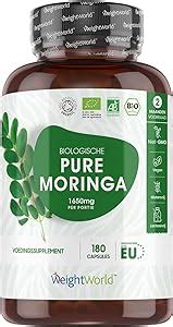 Biologische Moringa Capsules Vegan Capsules Voor Maanden