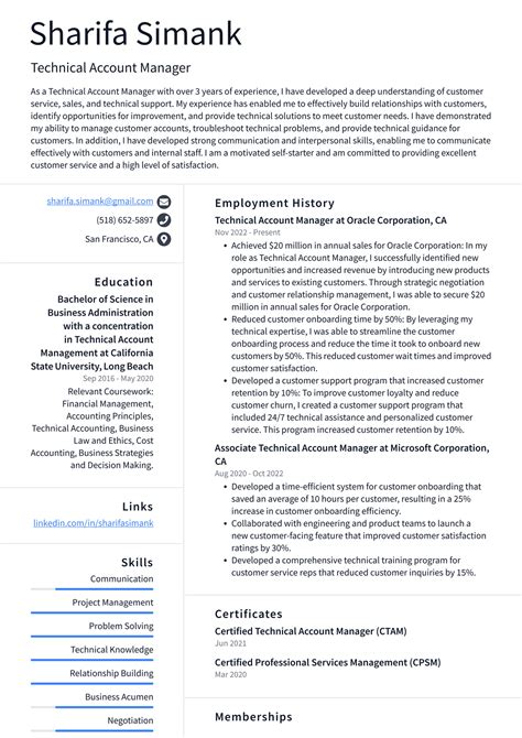 Netflix Technical Account Manager Resume Examples