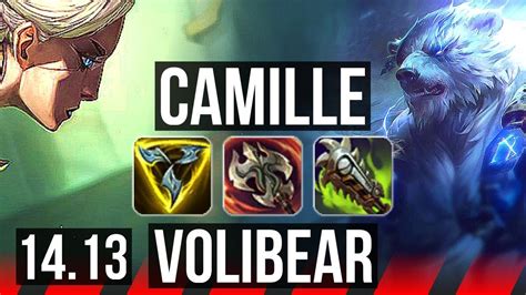 CAMILLE Vs VOLIBEAR TOP Rank 3 Camille 13 1 8 7 Solo Kills 39k