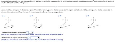 Solved An Airplane Flies Horizontally From East To West