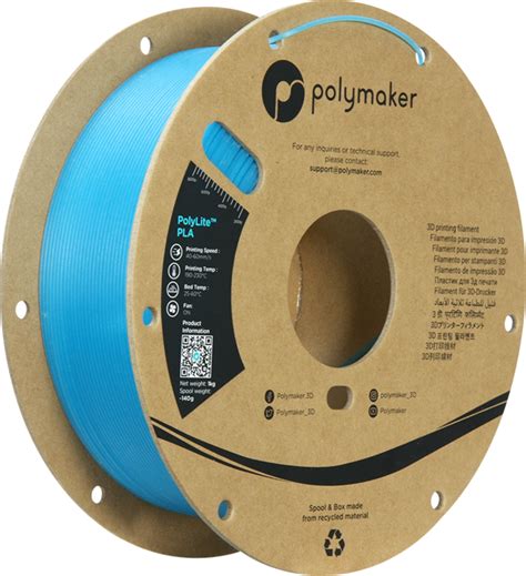 Polymaker PolyLite Luminous PLA Blue 3DJake International