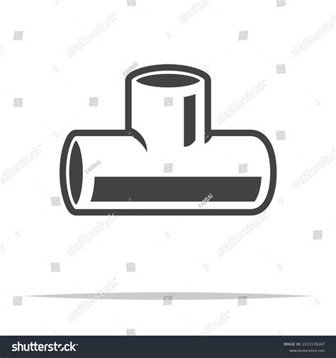 Tee Pipe Fitting Icon Transparent Vector Stock Vector Royalty Free