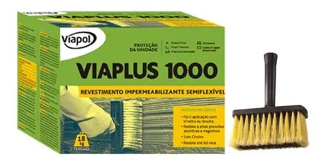 Impermeabilizante Viaplus 1000 caixa 18 Kg Viapol Broxa Frete grátis