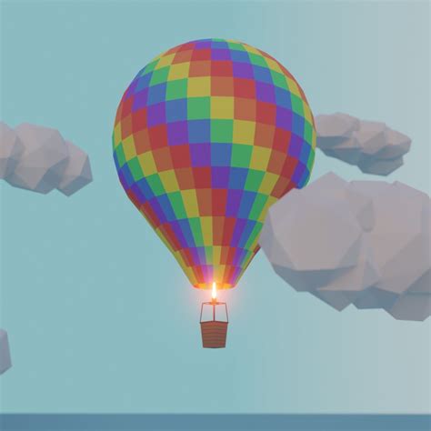 Low Poly Hot Air Balloon CGTrader