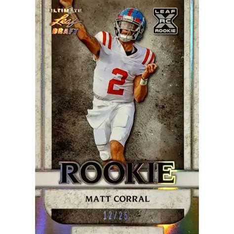 Nfl Leaf 2022 Ultimate Draft Football Single Card 75 Matt Corral 15