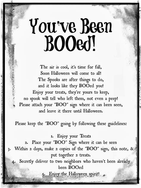 Youve Been Booed Black And White Printable