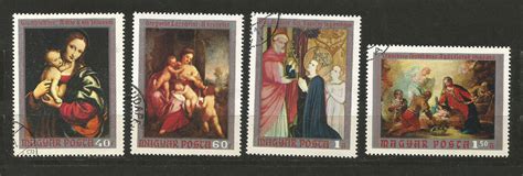 Hongrie Magyar Posta Timbres Oblit R S Tableaux Religieux T