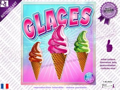 Autocollant Affiche Glaces Italienne Loostick Quicom